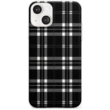 Divine Black Plaid Phone Case iPhone 13 Mini / Clear Case,iPhone 13 / Clear Case,iPhone 14 Plus / Clear Case,iPhone 14 / Clear Case Blanc Space