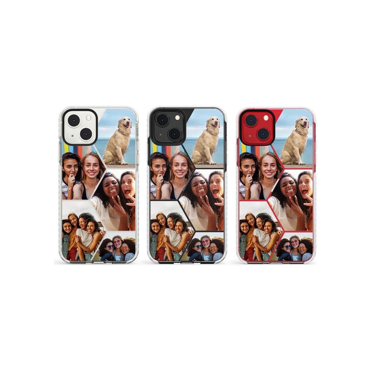 Personalised Heart Photo GridPhone Case for iPhone 13 Mini