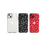 White Stars on Clear Phone Case for iPhone 13 Mini