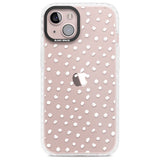 Messy White Dot Pattern Phone Case iPhone 13 / Impact Case,iPhone 14 / Impact Case,iPhone 15 Plus / Impact Case,iPhone 15 / Impact Case Blanc Space