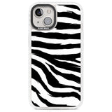 Black Zebra Print Phone Case iPhone 13 / Impact Case,iPhone 14 / Impact Case,iPhone 15 / Impact Case,iPhone 15 Plus / Impact Case Blanc Space