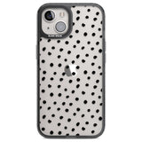 Messy Black Dot Pattern Phone Case iPhone 12 / Black Impact Case,iPhone 13 / Black Impact Case,iPhone 12 Pro / Black Impact Case,iPhone 14 / Black Impact Case,iPhone 15 Plus / Black Impact Case,iPhone 15 / Black Impact Case Blanc Space