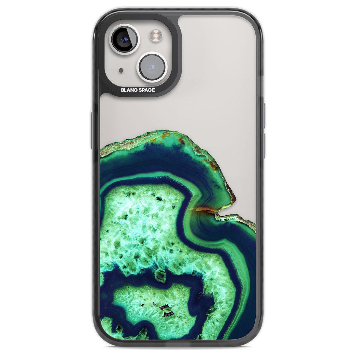 Neon Green & Blue Agate Crystal Transparent Design Phone Case iPhone 12 / Black Impact Case,iPhone 13 / Black Impact Case,iPhone 12 Pro / Black Impact Case,iPhone 14 / Black Impact Case,iPhone 15 Plus / Black Impact Case,iPhone 15 / Black Impact Case Blanc Space