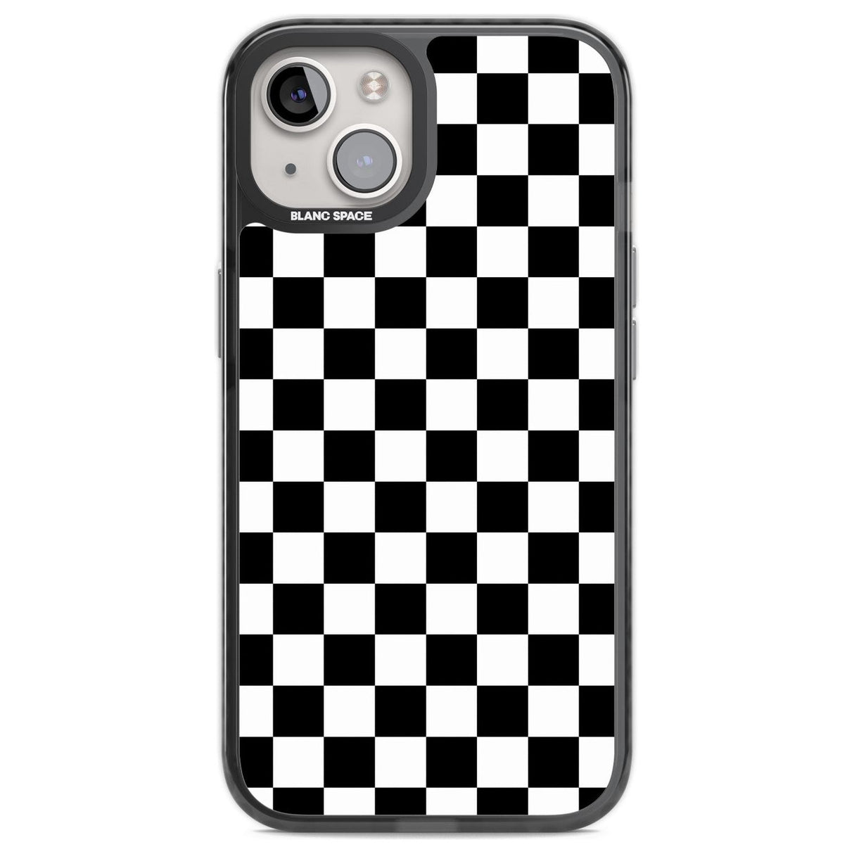 Black Checkered Phone Case iPhone 12 / Black Impact Case,iPhone 13 / Black Impact Case,iPhone 12 Pro / Black Impact Case,iPhone 14 / Black Impact Case,iPhone 15 Plus / Black Impact Case,iPhone 15 / Black Impact Case Blanc Space