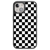 Black Checkered Phone Case iPhone 12 / Black Impact Case,iPhone 13 / Black Impact Case,iPhone 12 Pro / Black Impact Case,iPhone 14 / Black Impact Case,iPhone 15 Plus / Black Impact Case,iPhone 15 / Black Impact Case Blanc Space