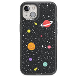 Cute Cartoon Planets Phone Case iPhone 12 / Black Impact Case,iPhone 13 / Black Impact Case,iPhone 12 Pro / Black Impact Case,iPhone 14 / Black Impact Case,iPhone 15 Plus / Black Impact Case,iPhone 15 / Black Impact Case Blanc Space