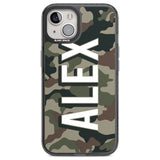 Personalised Classic Green Camo Custom Phone Case iPhone 12 / Black Impact Case,iPhone 13 / Black Impact Case,iPhone 12 Pro / Black Impact Case,iPhone 14 / Black Impact Case,iPhone 15 Plus / Black Impact Case,iPhone 15 / Black Impact Case Blanc Space