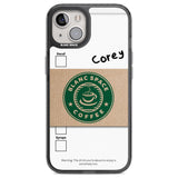 Personalised Coffee Cup Custom Phone Case iPhone 12 / Black Impact Case,iPhone 13 / Black Impact Case,iPhone 12 Pro / Black Impact Case,iPhone 14 / Black Impact Case,iPhone 15 Plus / Black Impact Case,iPhone 15 / Black Impact Case Blanc Space