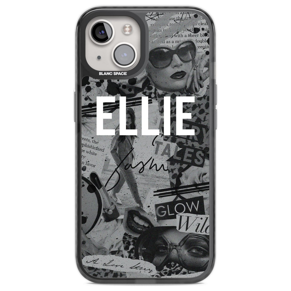 Personalised Grey Scale Fashion Collage Custom Phone Case iPhone 12 / Black Impact Case,iPhone 13 / Black Impact Case,iPhone 12 Pro / Black Impact Case,iPhone 14 / Black Impact Case,iPhone 15 Plus / Black Impact Case,iPhone 15 / Black Impact Case Blanc Space