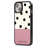 Personalised Pink Border Polka Dot Custom Phone Case iPhone 15 Pro Max / Black Impact Case,iPhone 15 Plus / Black Impact Case,iPhone 15 Pro / Black Impact Case,iPhone 15 / Black Impact Case,iPhone 15 Pro Max / Impact Case,iPhone 15 Plus / Impact Case,iPhone 15 Pro / Impact Case,iPhone 15 / Impact Case,iPhone 15 Pro Max / Magsafe Black Impact Case,iPhone 15 Plus / Magsafe Black Impact Case,iPhone 15 Pro / Magsafe Black Impact Case,iPhone 15 / Magsafe Black Impact Case,iPhone 14 Pro Max / Black Impact Case,iP