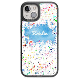 Personalised Rainbow Paint Splatter Custom Phone Case iPhone 12 / Black Impact Case,iPhone 13 / Black Impact Case,iPhone 12 Pro / Black Impact Case,iPhone 14 / Black Impact Case,iPhone 15 Plus / Black Impact Case,iPhone 15 / Black Impact Case Blanc Space