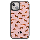 Personalised Safari Tiger Pattern on Pink Custom Phone Case iPhone 12 / Black Impact Case,iPhone 13 / Black Impact Case,iPhone 12 Pro / Black Impact Case,iPhone 14 / Black Impact Case,iPhone 15 Plus / Black Impact Case,iPhone 15 / Black Impact Case Blanc Space