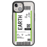 Personalised Earth Space Travel Ticket Custom Phone Case iPhone 12 / Black Impact Case,iPhone 13 / Black Impact Case,iPhone 12 Pro / Black Impact Case,iPhone 14 / Black Impact Case,iPhone 15 Plus / Black Impact Case,iPhone 15 / Black Impact Case Blanc Space