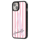 Personalised Pink Stripes & Large Monogram Custom Phone Case iPhone 15 Pro Max / Black Impact Case,iPhone 15 Plus / Black Impact Case,iPhone 15 Pro / Black Impact Case,iPhone 15 / Black Impact Case,iPhone 15 Pro Max / Impact Case,iPhone 15 Plus / Impact Case,iPhone 15 Pro / Impact Case,iPhone 15 / Impact Case,iPhone 15 Pro Max / Magsafe Black Impact Case,iPhone 15 Plus / Magsafe Black Impact Case,iPhone 15 Pro / Magsafe Black Impact Case,iPhone 15 / Magsafe Black Impact Case,iPhone 14 Pro Max / Black Impact