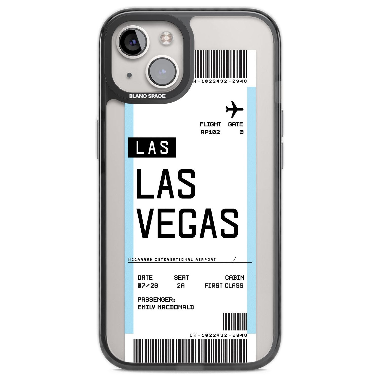 Personalised Las Vegas Boarding Pass iPhone Case - iPhone XS MAX