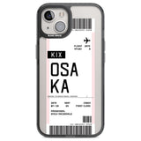 Personalised Osaka Boarding Pass Custom Phone Case iPhone 12 / Black Impact Case,iPhone 13 / Black Impact Case,iPhone 12 Pro / Black Impact Case,iPhone 14 / Black Impact Case,iPhone 15 Plus / Black Impact Case,iPhone 15 / Black Impact Case Blanc Space