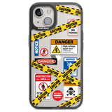 CAUTION Phone Case iPhone 12 / Black Impact Case,iPhone 13 / Black Impact Case,iPhone 12 Pro / Black Impact Case,iPhone 14 / Black Impact Case,iPhone 15 Plus / Black Impact Case,iPhone 15 / Black Impact Case Blanc Space