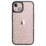 White Stars on Clear Phone Case for iPhone 14