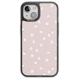 Painted Daises on Pink Phone Case iPhone 12 / Black Impact Case,iPhone 13 / Black Impact Case,iPhone 12 Pro / Black Impact Case,iPhone 14 / Black Impact Case,iPhone 15 Plus / Black Impact Case,iPhone 15 / Black Impact Case Blanc Space