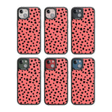 Black on Salmon Pink Dalmatian Polka Dot Spots Phone Case iPhone 15 Pro Max / Black Impact Case,iPhone 15 Plus / Black Impact Case,iPhone 15 Pro / Black Impact Case,iPhone 15 / Black Impact Case,iPhone 15 Pro Max / Impact Case,iPhone 15 Plus / Impact Case,iPhone 15 Pro / Impact Case,iPhone 15 / Impact Case,iPhone 15 Pro Max / Magsafe Black Impact Case,iPhone 15 Plus / Magsafe Black Impact Case,iPhone 15 Pro / Magsafe Black Impact Case,iPhone 15 / Magsafe Black Impact Case,iPhone 14 Pro Max / Black Impact Ca