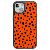 Black & Bright Red Dalmatian Polka Dot Spots Phone Case iPhone 12 / Black Impact Case,iPhone 13 / Black Impact Case,iPhone 12 Pro / Black Impact Case,iPhone 14 / Black Impact Case,iPhone 15 Plus / Black Impact Case,iPhone 15 / Black Impact Case Blanc Space