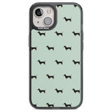 Dachshund Dog Pattern Phone Case iPhone 12 / Black Impact Case,iPhone 13 / Black Impact Case,iPhone 12 Pro / Black Impact Case,iPhone 14 / Black Impact Case,iPhone 15 Plus / Black Impact Case,iPhone 15 / Black Impact Case Blanc Space