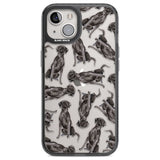 Black Labrador Watercolour Dog Pattern Phone Case iPhone 12 / Black Impact Case,iPhone 13 / Black Impact Case,iPhone 12 Pro / Black Impact Case,iPhone 14 / Black Impact Case,iPhone 15 Plus / Black Impact Case,iPhone 15 / Black Impact Case Blanc Space