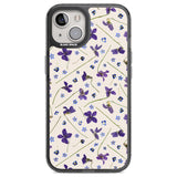 Violet Floral Pattern Design - Cream