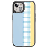 Abstract Grid Blue & Yellow Phone Case iPhone 12 / Black Impact Case,iPhone 13 / Black Impact Case,iPhone 12 Pro / Black Impact Case,iPhone 14 / Black Impact Case,iPhone 15 Plus / Black Impact Case,iPhone 15 / Black Impact Case Blanc Space