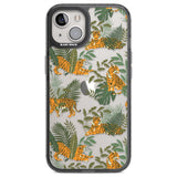 ClearTiger & Fern Jungle Cat Pattern Phone Case iPhone 12 / Black Impact Case,iPhone 13 / Black Impact Case,iPhone 12 Pro / Black Impact Case,iPhone 14 / Black Impact Case,iPhone 15 Plus / Black Impact Case,iPhone 15 / Black Impact Case Blanc Space