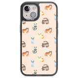 Cute Cat Pattern Phone Case iPhone 12 / Black Impact Case,iPhone 13 / Black Impact Case,iPhone 12 Pro / Black Impact Case,iPhone 14 / Black Impact Case,iPhone 15 Plus / Black Impact Case,iPhone 15 / Black Impact Case Blanc Space