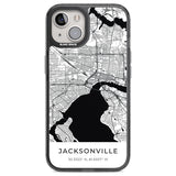 Map of Jacksonville, Florida Phone Case iPhone 12 / Black Impact Case,iPhone 13 / Black Impact Case,iPhone 12 Pro / Black Impact Case,iPhone 14 / Black Impact Case,iPhone 15 Plus / Black Impact Case,iPhone 15 / Black Impact Case Blanc Space