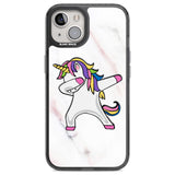 Designer Marble Unicorn Dab Phone Case iPhone 13 / Black Impact Case,iPhone 14 / Black Impact Case,iPhone 15 / Black Impact Case,iPhone 15 Plus / Black Impact Case Blanc Space