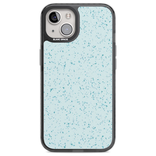 Light Blue Terrazzo Pattern Phone Case iPhone 13 / Black Impact Case,iPhone 14 / Black Impact Case,iPhone 15 / Black Impact Case,iPhone 15 Plus / Black Impact Case Blanc Space