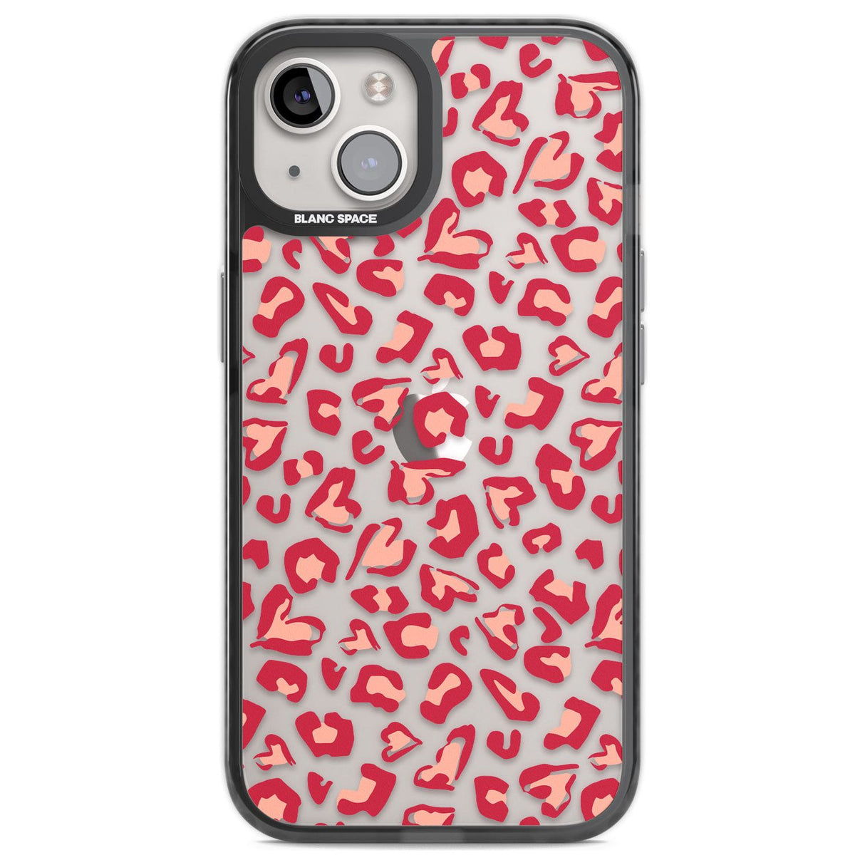 Heart Leopard Print Phone Case iPhone 12 / Black Impact Case,iPhone 13 / Black Impact Case,iPhone 12 Pro / Black Impact Case,iPhone 14 / Black Impact Case,iPhone 15 Plus / Black Impact Case,iPhone 15 / Black Impact Case Blanc Space