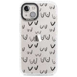 Free the boob (Black) Phone Case iPhone 13 / Impact Case,iPhone 14 / Impact Case,iPhone 15 Plus / Impact Case,iPhone 15 / Impact Case Blanc Space