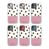 Personalised Pink Border Polka Dot Custom Phone Case iPhone 15 Pro Max / Black Impact Case,iPhone 15 Plus / Black Impact Case,iPhone 15 Pro / Black Impact Case,iPhone 15 / Black Impact Case,iPhone 15 Pro Max / Impact Case,iPhone 15 Plus / Impact Case,iPhone 15 Pro / Impact Case,iPhone 15 / Impact Case,iPhone 15 Pro Max / Magsafe Black Impact Case,iPhone 15 Plus / Magsafe Black Impact Case,iPhone 15 Pro / Magsafe Black Impact Case,iPhone 15 / Magsafe Black Impact Case,iPhone 14 Pro Max / Black Impact Case,iP