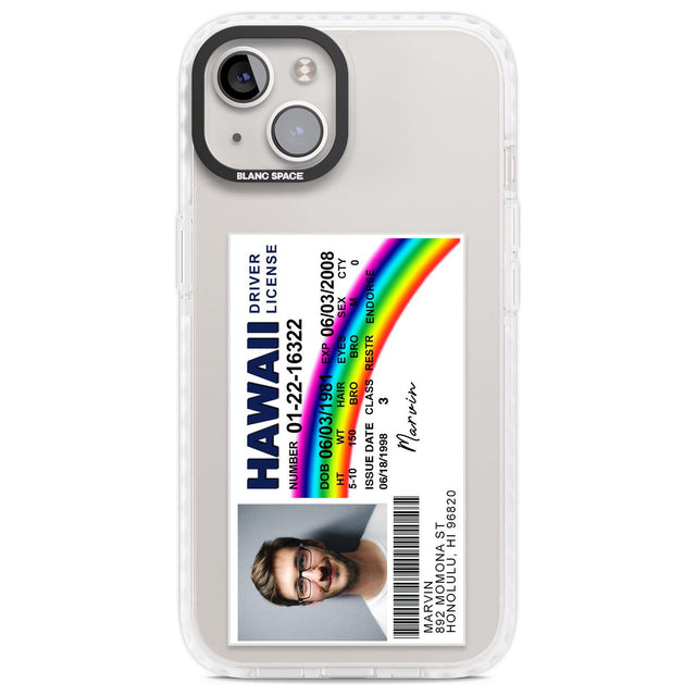 Personalised Hawaii Driving License Custom Phone Case iPhone 13 / Impact Case,iPhone 14 / Impact Case,iPhone 15 Plus / Impact Case,iPhone 15 / Impact Case Blanc Space