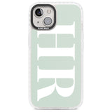 Personalised White & Seafoam Green Personalised Custom Phone Case iPhone 13 / Impact Case,iPhone 14 / Impact Case,iPhone 15 Plus / Impact Case,iPhone 15 / Impact Case Blanc Space