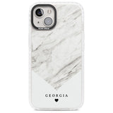 Personalised White Marble Custom Phone Case iPhone 13 / Impact Case,iPhone 14 / Impact Case,iPhone 15 Plus / Impact Case,iPhone 15 / Impact Case Blanc Space