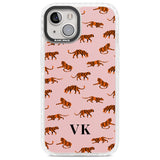 Personalised Safari Tiger Pattern on Pink Custom Phone Case iPhone 13 / Impact Case,iPhone 14 / Impact Case,iPhone 15 Plus / Impact Case,iPhone 15 / Impact Case Blanc Space