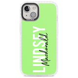 Personalised Bold Name: Lime Custom Phone Case iPhone 13 / Impact Case,iPhone 14 / Impact Case,iPhone 15 Plus / Impact Case,iPhone 15 / Impact Case Blanc Space