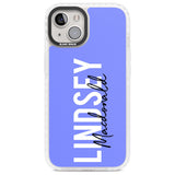 Personalised Bold Name: Purple Custom Phone Case iPhone 13 / Impact Case,iPhone 14 / Impact Case,iPhone 15 Plus / Impact Case,iPhone 15 / Impact Case Blanc Space