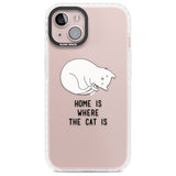 Home Is Where the Cat is Phone Case iPhone 13 / Impact Case,iPhone 14 / Impact Case,iPhone 15 Plus / Impact Case,iPhone 15 / Impact Case Blanc Space