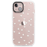 White Stars on Clear Phone Case for iPhone 14