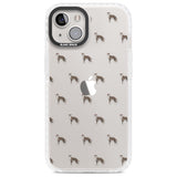 Whippet/Italian Greyhound Dog Pattern Clear