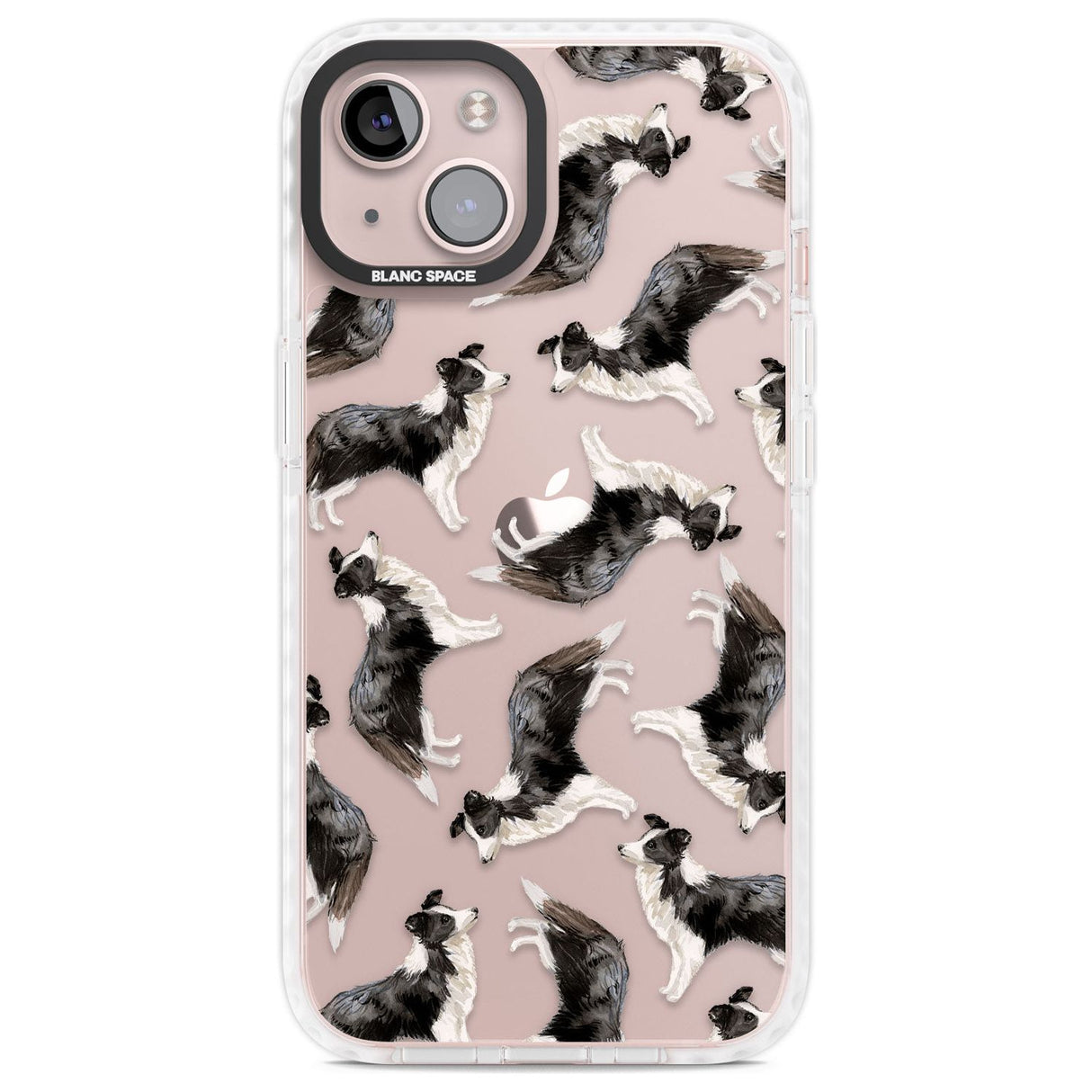 Border Collie Watercolour Dog Pattern Phone Case iPhone 13 / Impact Case,iPhone 14 / Impact Case,iPhone 15 Plus / Impact Case,iPhone 15 / Impact Case Blanc Space