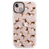 Beagle Watercolour Dog Pattern Phone Case iPhone 13 / Impact Case,iPhone 14 / Impact Case,iPhone 15 Plus / Impact Case,iPhone 15 / Impact Case Blanc Space