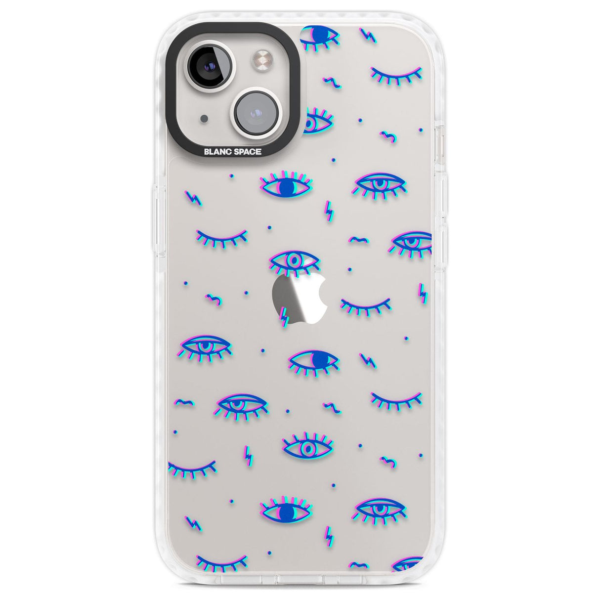 Duotone Psychedelic Eyes Phone Case iPhone 13 / Impact Case,iPhone 14 / Impact Case,iPhone 15 Plus / Impact Case,iPhone 15 / Impact Case Blanc Space