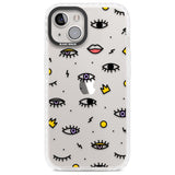 Eyes & Lips Icons Phone Case iPhone 13 / Impact Case,iPhone 14 / Impact Case,iPhone 15 Plus / Impact Case,iPhone 15 / Impact Case Blanc Space